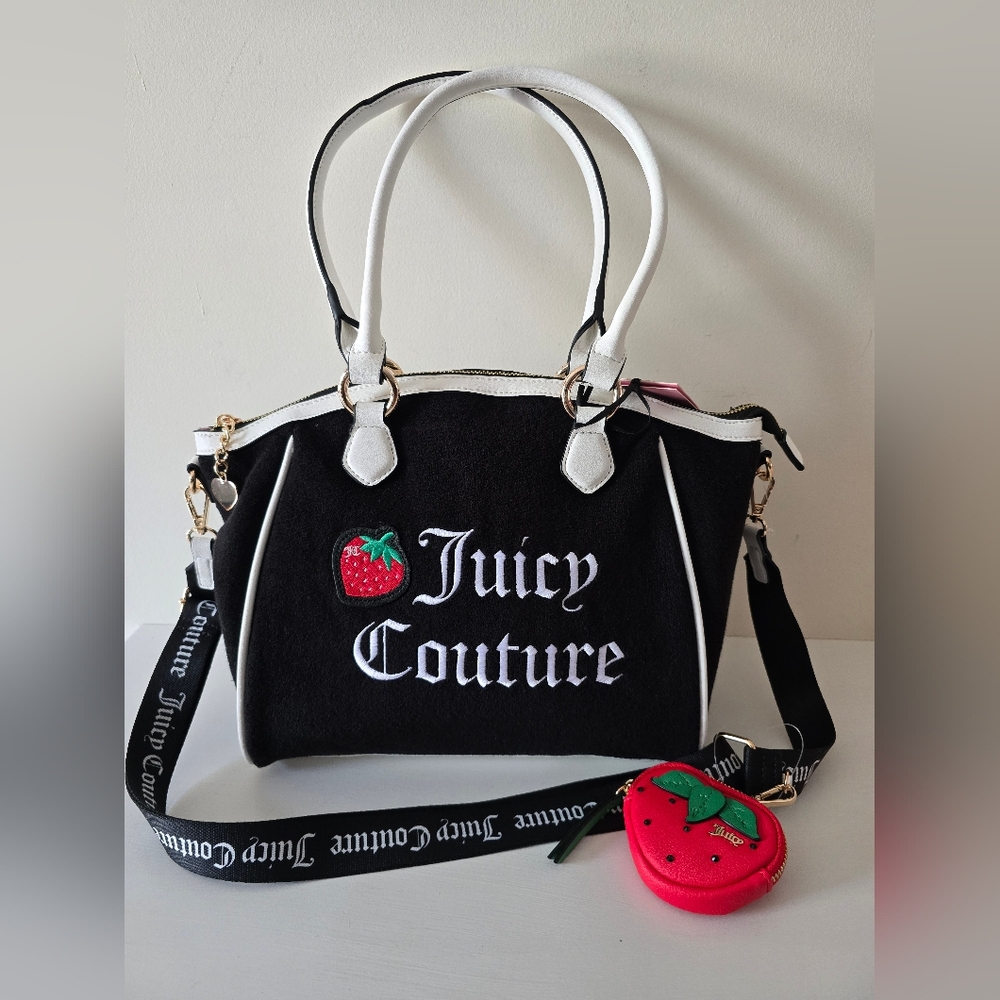 Juicy Couture Black and White Strawberry Bag